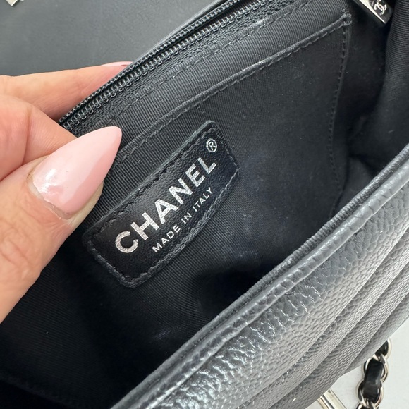 Auth Chanel Mini Rectangular Classic Black Chevron - Picture 8 of 11